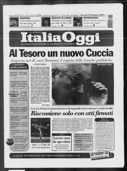 Italia oggi : quotidiano di economia finanza e politica